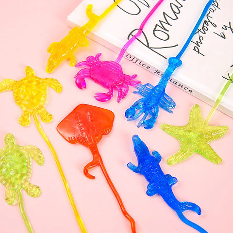 10-Pack Sea Animal Stretchy Toys - Party Favors & Classroom Prizes for Kids