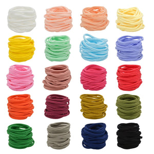 10-Pack Traceless Nylon Stretch Headbands for Newborns & Kids - Elastic Baby Hair Accessories