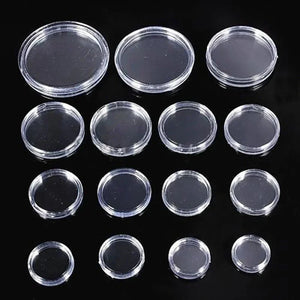100-Pack Adjustable Coin Holders 16-46mm, Coin Storage Organizer Set