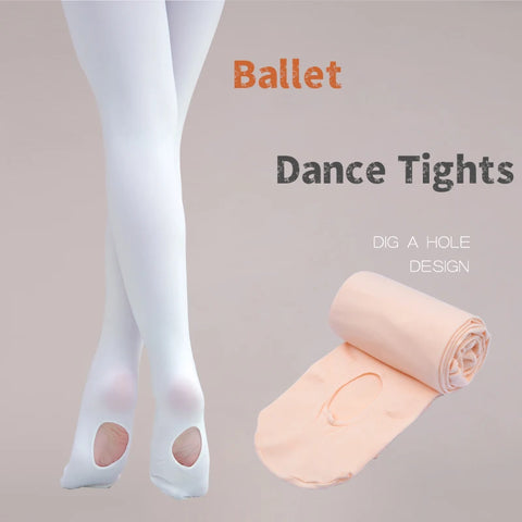 Baby Ballet Tights with Hole - Elastic Dance Pantyhose for Kids, Infants & Students - Spring/Autumn Stockings
