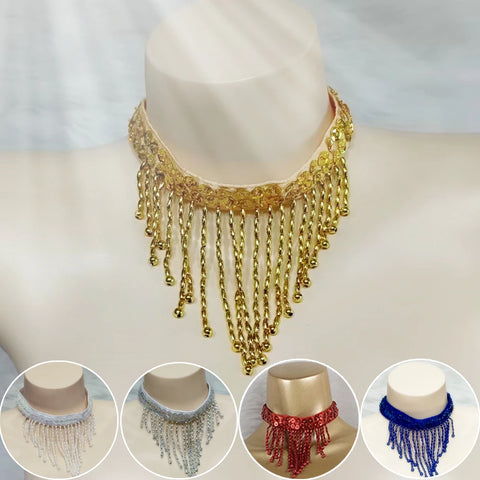 Belly Dance Necklace for Women - Professional Stage Performance Jewelry Accessories