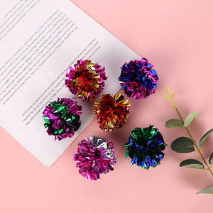 10 Pack 5.5cm Ringing Paper Ball Toys for Cats - Interactive Kitten Play Accessories, Pet Supplies