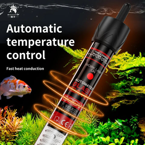 Adjustable Aquarium Heater 25w-300w Thermostat 110v-220v Submersible Fish Tank Rod
