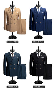"2024 Men's Slim Fit Suit 2-Piece Set: Formal Business Wear (Jacket+Pants)"