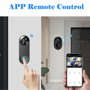 1080p Wireless Video Doorbell Camera, WiFi Smart Home Security, Motion Detect, Night Vision, Tuya Intercom