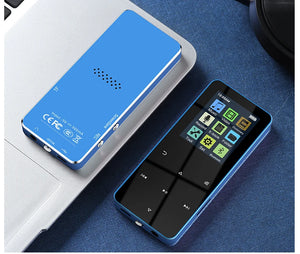 2" Metal Touch MP3 MP4 Music Player, Bluetooth 5.0, FM Radio, Alarm, E-book, Card Support