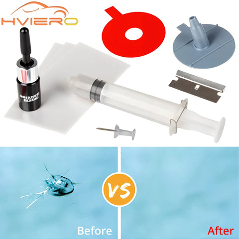 Car Windshield Repair Kit Scratch Restoration Tools Glass Cleaner Protective Stickers No-Trace Finish