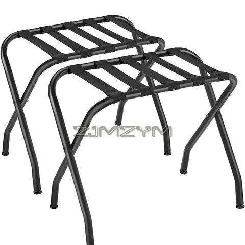 Foldable Luggage Rack, Suitcase Holder for Bedroom, Steel Frame, Holds 100 Lb, Black