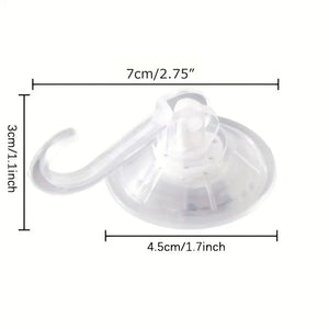 10-Pack Heavy-Duty Suction Cup Hooks for Kitchen, Bathroom, Shower Storage