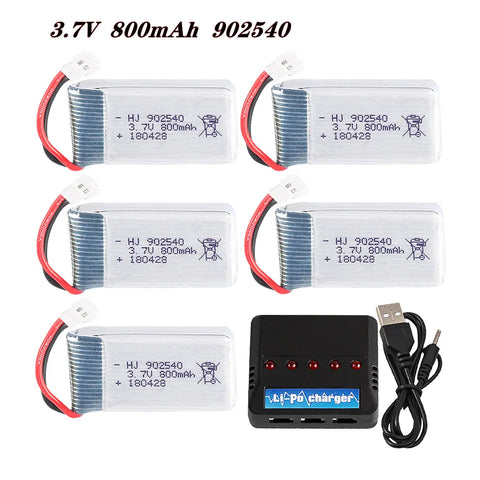 3.7V 800mAh 30C LiPo Battery for RC Drone Quadcopter Syma X5 Replacement