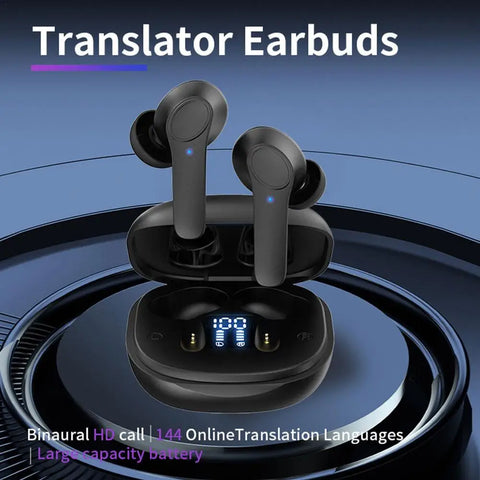 144 Language Smart Translator Earbuds: Real-Time Voice, Online/Offline, 4 Modes, 98% Accuracy