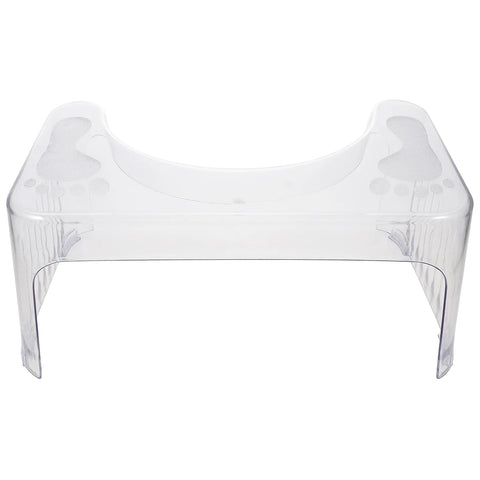 Clear Toilet Footstool for Bathroom - Portable Folding Step Stool for Kids & Adults