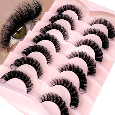 D-Curl Volume Lash Extensions, 7 Pairs for Dramatic Fluffy Eyes