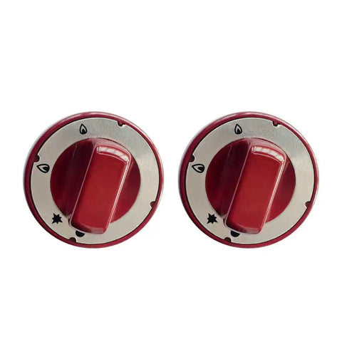 2pcs 70mm Gas Control Valve Stove Replacement Parts with Panel Labels for PEL 20/21/21S