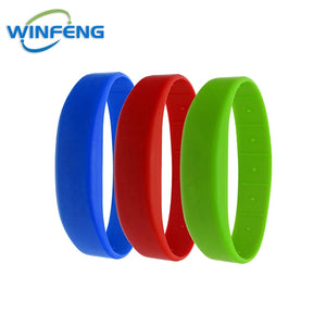 10-Pack 125kHz RFID Silicone Wristbands Waterproof TK4100 EM4100 Proximity Bracelets for Men & Women Swimming Pool