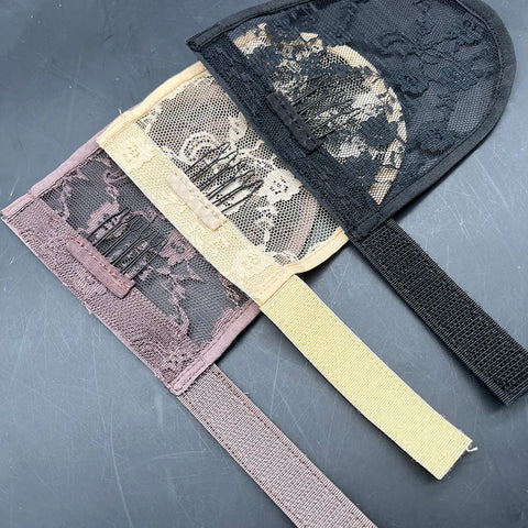 5x5" & 4x4" Ponytail Hairnet for Bun Making - 5 Pack Lace Net Base