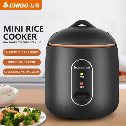 Compact 220V Electric Rice Cooker 1.2L Non-Stick Multi-Functional Pot for 1-2 Persons, Perfect for Dorms and Small Kitchens