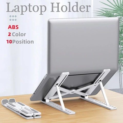 Adjustable Foldable Laptop and Tablet Stand with Cooling Bracket for Notebooks and MacBook Air