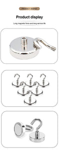 10-Pack Heavy Duty Magnetic Hooks Key Holders for Home, Kitchen, Bathroom Storage & Organization