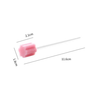 100-Pack Disposable Oral Swabs for Dental and Mouth Care