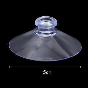 10-Pack Clear Suction Cup Hooks for Kitchen & Bathroom Storage (2-5cm)
