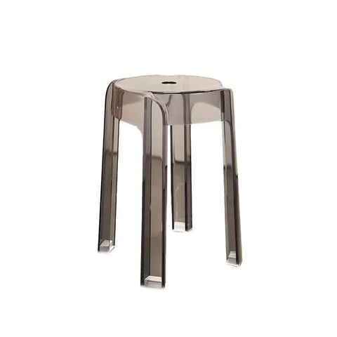 Clear Round Stool with Extended Legs, Portable & Durable, Thickened Design for Home Use
