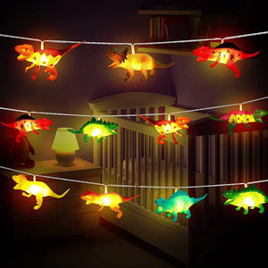 1.5/3m LED Dinosaur String Lights Battery Fairy Lights Kids Room Party Xmas Decor