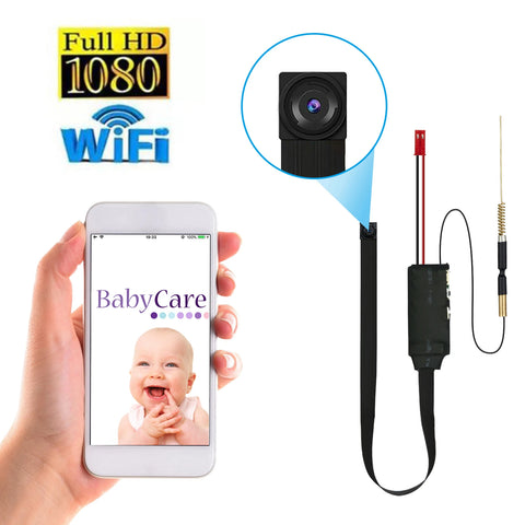 1080p HD Mini DIY WiFi Camera Module with Motion Detection for Home Security Surveillance and P2P Wireless Video Recording