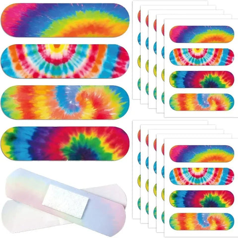 40pcs Rainbow Waterproof Bandages Set - Kids & Adults Elastic Adhesive Strips
