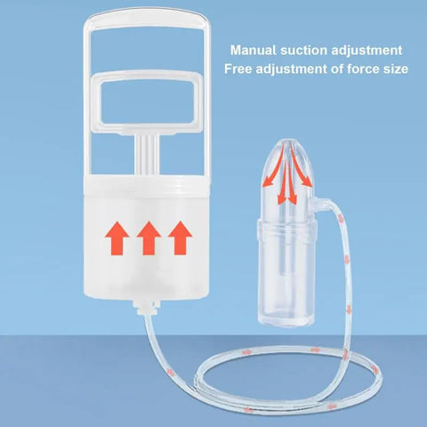 Baby Nasal Aspirator Hand Pump Non-Invasive Tip Hygienic Nose Suction for Infants