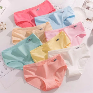 10-Pack Teen Cotton Underwear Girls Solid Colors Ages 10-16 Kids Panties