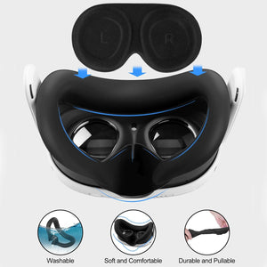 10-in-1 Silicone Controller Case for Meta Quest 3/3s, Grip Protector & Battery Cover, VR Headset Accessories
