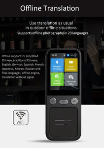 Portable T16 AI Voice Translator: 138 Languages, Real-Time, 3.1" Screen, Offline Capability, Voice Record