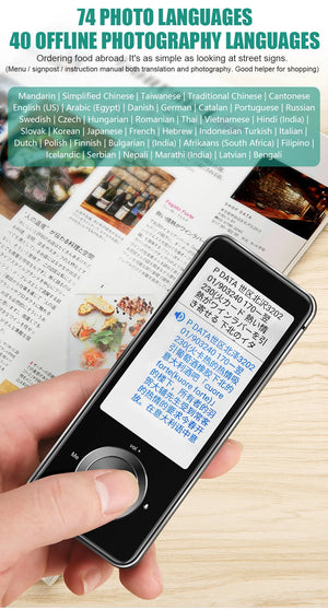 Instant Translator Device with 137 Languages, Real-Time Voice & Text Translation, 16 Offline Supported