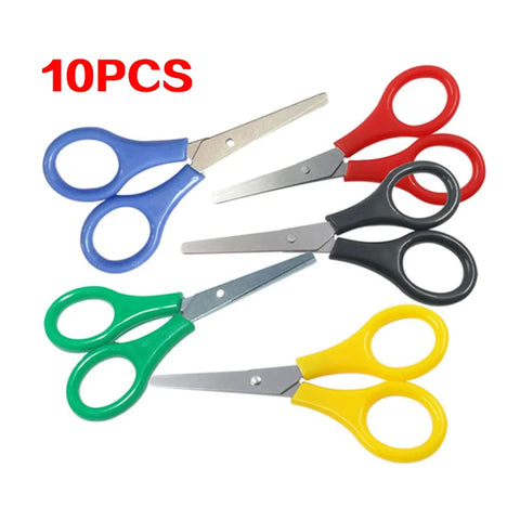 10pcs Multipurpose Small Scissors Kit for Sewing, Nails, Nose Hair, Students, Handmade Crafts, Safety Use JD001