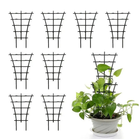 8pcs Stackable Trellis for Potted Climbing Plants Indoor Growth Support