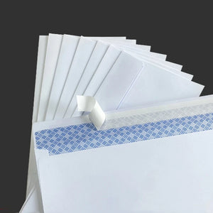 10-100pcs White Self-Seal Business Envelopes #10, Holds A4/Bills/Invoices, Secure Windowless Design