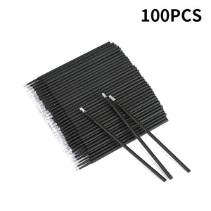 100-Pack Disposable Micro Brushes for Eyelash Extensions & Makeup