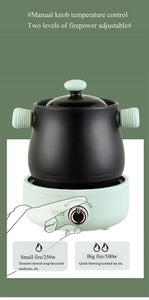 1.8L Smart Electric Ceramic Medicine and Soup Pot with Auto Keep Warm Function