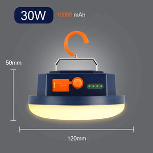 10,000mAh Rechargeable LED Tent Lantern Portable Emergency Camping Bulb Flashlight for Outdoor and Home