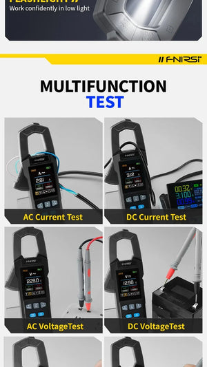 10,000 Counts DC/AC Current Voltage Clamp Meter USB Charger 600A Ampere Tester NCV Electrician Tool