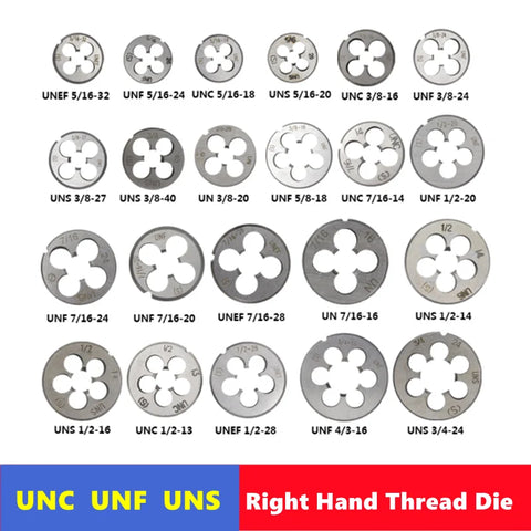 American Right Hand Die UNC/UNF/UNEF Thread Tapping Mold - Sizes 4-40 to 7/16 External