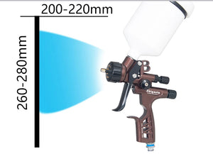 1.3mm Upper Pot Spray Gun for Auto, Furniture, Leather, and Metal - High Atomization, 6800 Gravity Pneumatic Tool