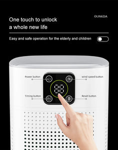 Portable Air Purifier for Home - H13 HEPA & Carbon Filters, Smart Control, Efficient Dust & Odor Removal