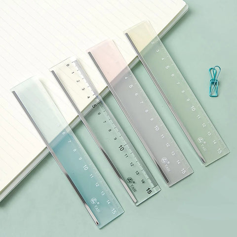 15cm Transparent Plastic Ruler for Drawing and Office Supplies