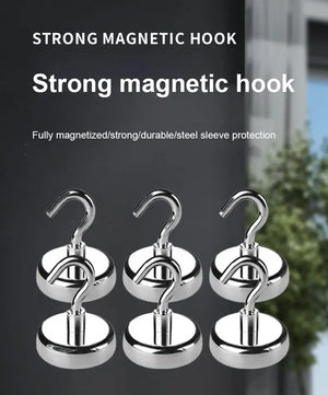 10-Pack Heavy Duty Magnetic Hooks Key Holders for Home, Kitchen, Bathroom Storage & Organization