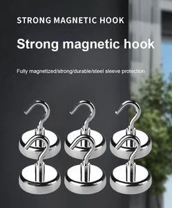 10-Pack Heavy Duty Magnetic Hooks Key Holders for Home, Kitchen, Bathroom Storage & Organization