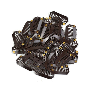 100pcs Snap Hair Extension Clips 32mm/28mm Metal Wig Comb Clip Hair Extension Accessories