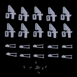 10-Pack 21mm Nylon RC Plane Control Horns for Rudder, Servo, Aileron, Elevator Parts