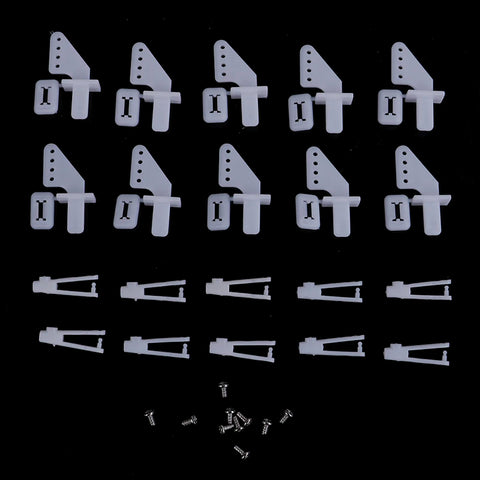 10-Pack 21mm Nylon RC Plane Control Horns for Rudder, Servo, Aileron, Elevator Parts